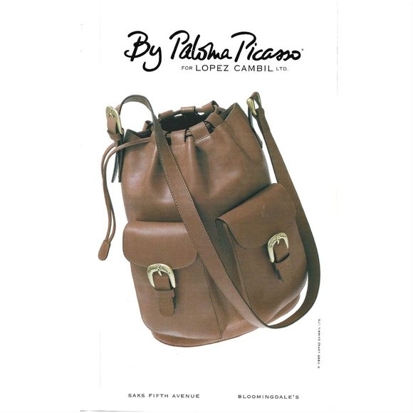 Paloma Picasso Lopez Cambil Handbag 1995 Vintage Print Ad 8 inch - Picture 1 of 4
